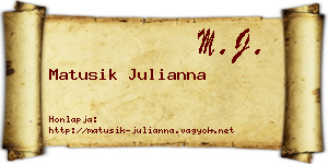 Matusik Julianna névjegykártya