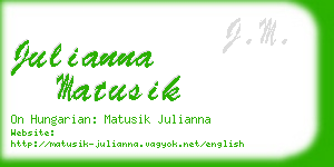 julianna matusik business card